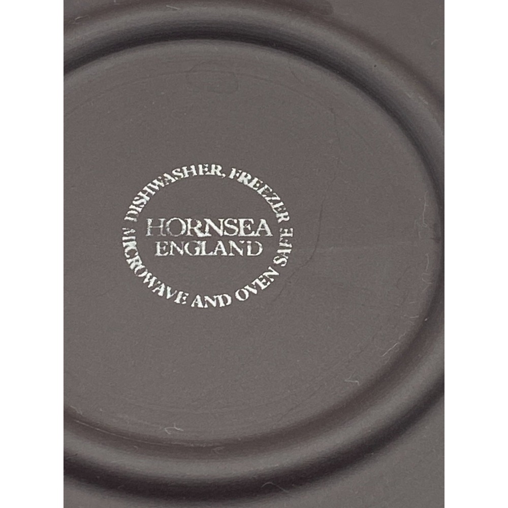 Hornsea Pottery Contrasts Bread & Butter Appetizer Plates Set of 4 Brown Black - Picture 3 of 3